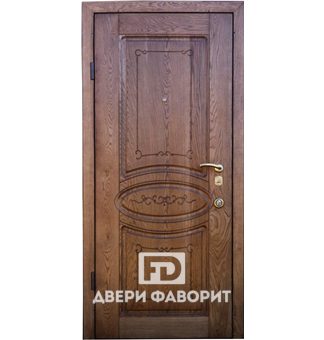 Стальная дверь с отделкой массив дуба